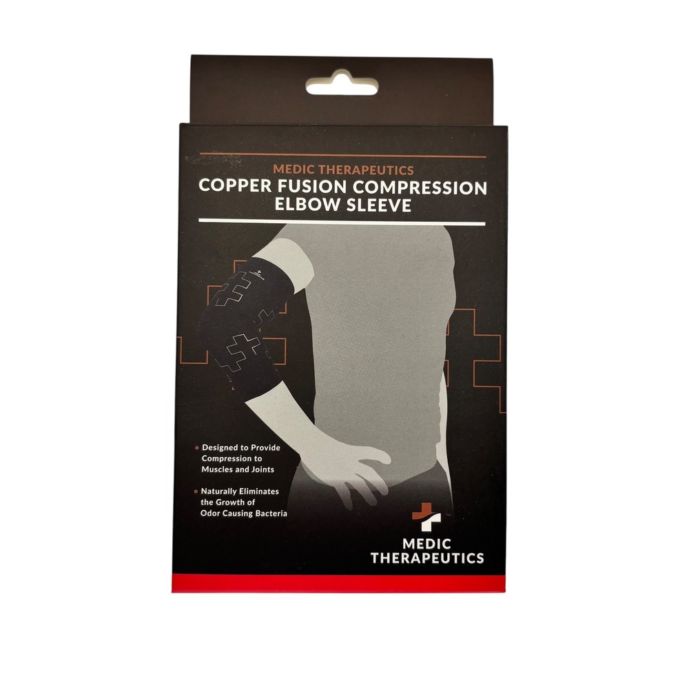 Medic Therapeutics Copper Fusion Compression Elbow Sleeve Support‎ Size L